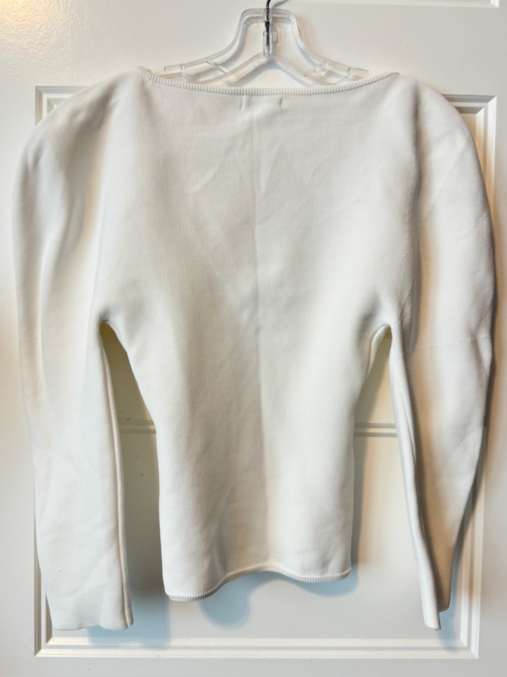 Avec Les Filles White Dolman Sleeves Bow Front Knit Top Coquette Balletcore SM - Picture 5 of 8